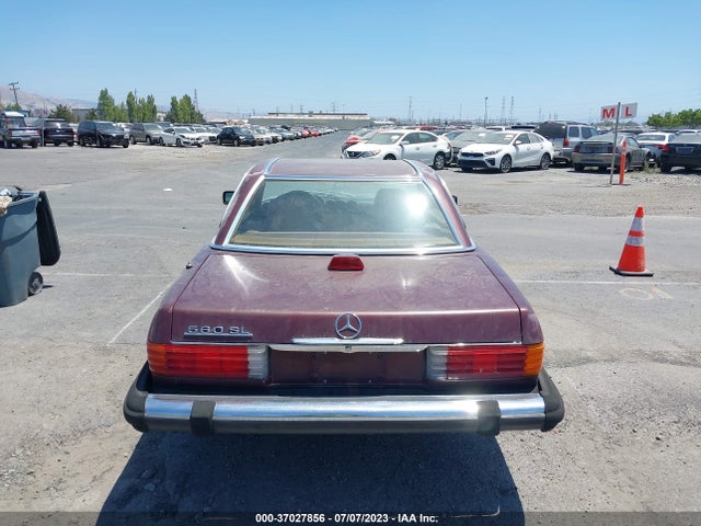 1986 MERCEDES-BENZ 560 SL VIN: WDBBA48D4GA054053