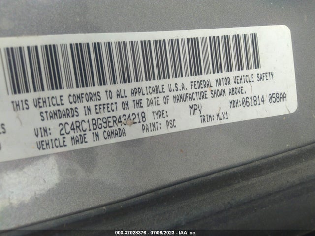 2C4RC1BG9ER434218 Chrysler Town & Country Touring