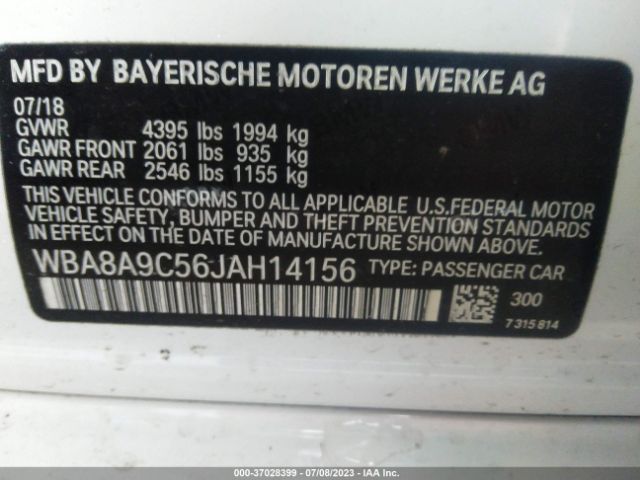 WBA8A9C56JAH14156 BMW 3 Series 320i