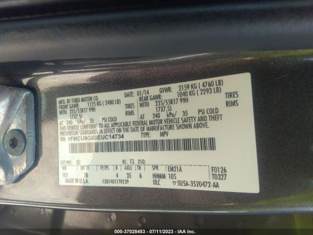 1FMCU9GX0EUC14734 Ford ESCAPE SE