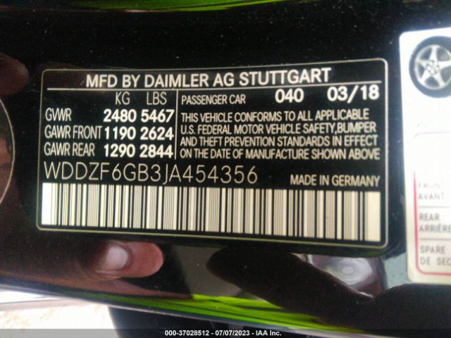 WDDZF6GB3JA454356 Mercedes-Benz E-class E 400