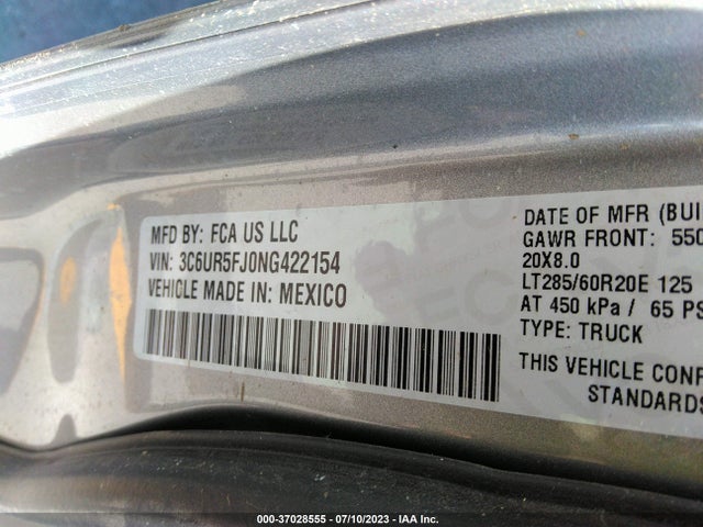 3C6UR5FJ0NG422154 RAM 2500 Laramie