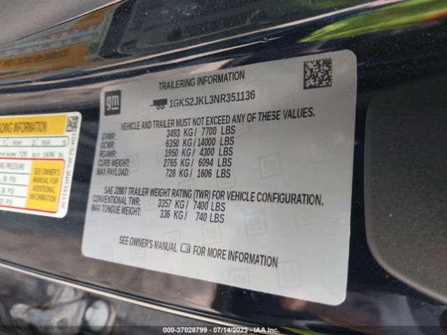 1GKS2JKL3NR351136 GMC YUKON XL DENALI