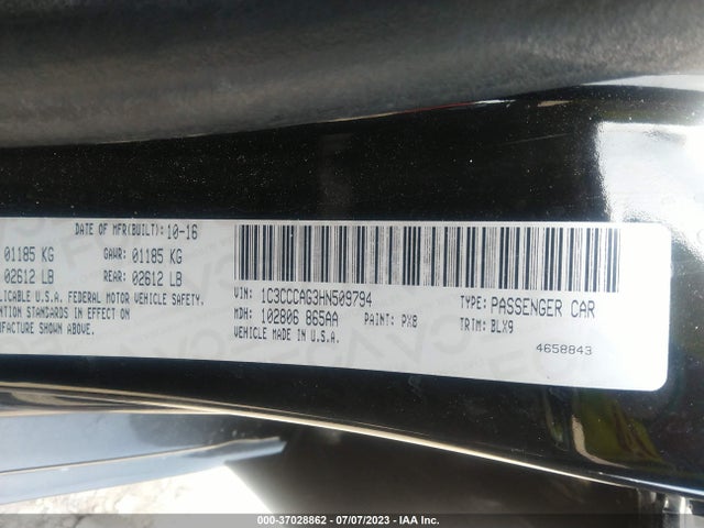 Chrysler 200 Limited Platinum 2017 1C3CCCAG3HN509794 Image 16