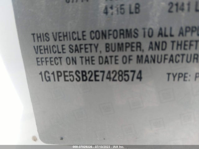 Chevrolet Cruze 2lt 2014 1G1PE5SB2E7428574 Image 9