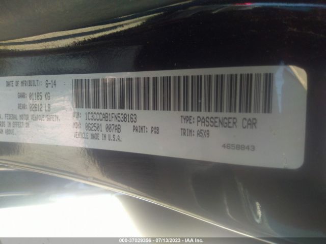 1C3CCCAB1FN538163 Chrysler 200 Limited