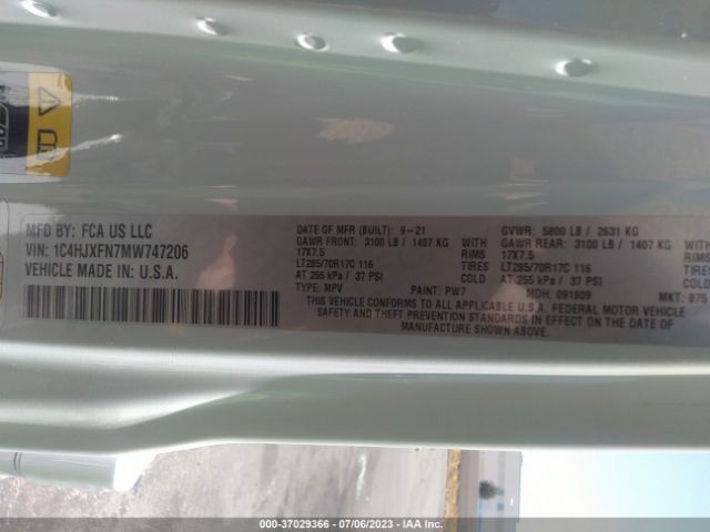 1C4HJXFN7MW747206 Jeep Wrangler Unlimited Rubicon