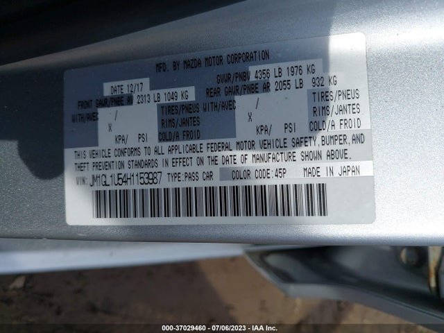Mazda Mazda6 Sport 2017 JM1GL1U54H1153987 Image 9