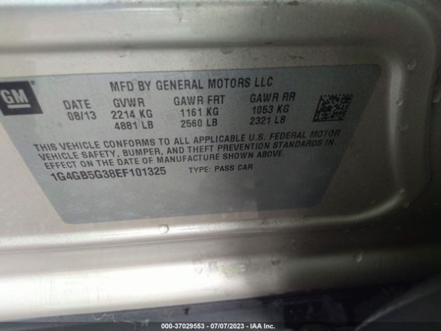 1G4GB5G38EF101325 Buick Lacrosse Leather
