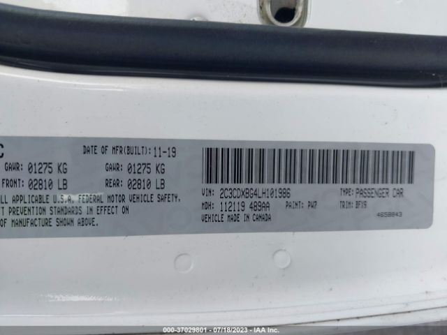 2C3CDXBG4LH101986 Dodge Charger Sxt