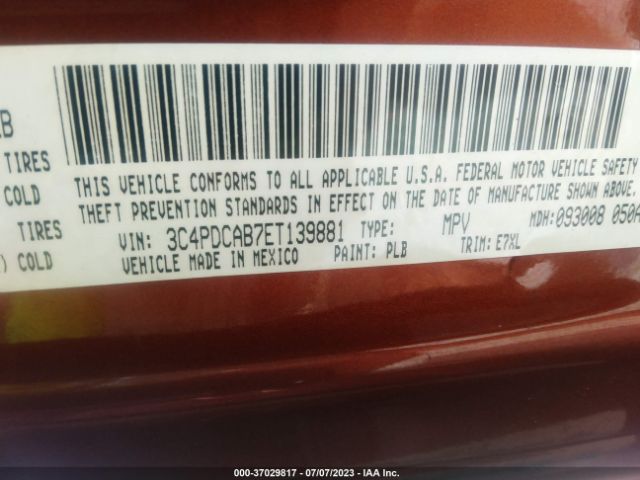 3C4PDCAB7ET139881 Dodge JOURNEY SE