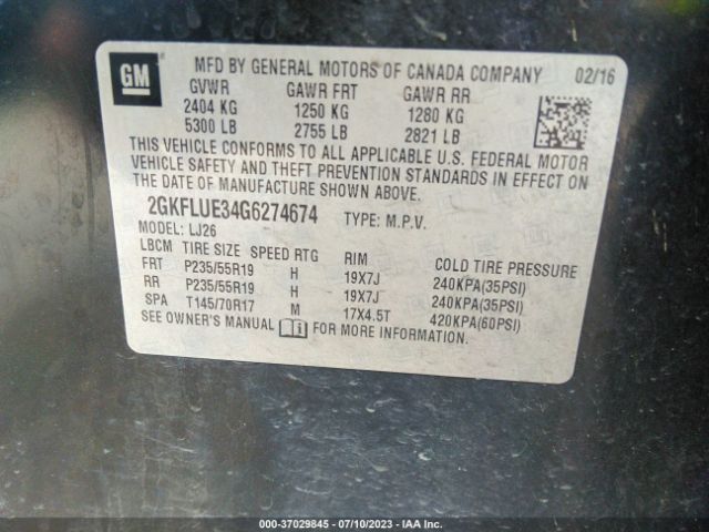 2GKFLUE34G6274674 GMC Terrain Slt