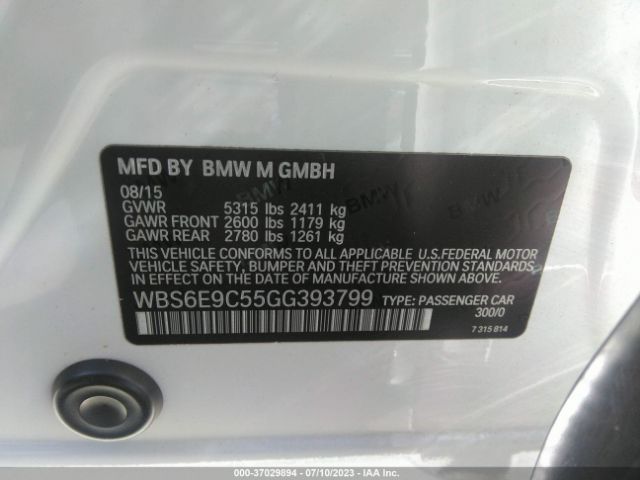 WBS6E9C55GG393799 BMW M6