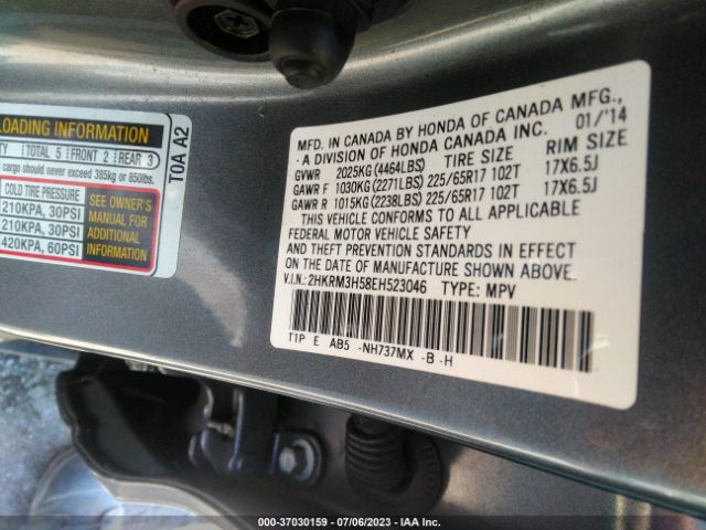 2HKRM3H58EH523046 Honda CR-V EX