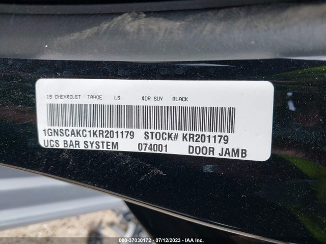 Chevrolet Tahoe Ls 2019 1GNSCAKC1KR201179 Image 9