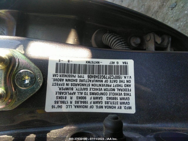 Honda Civic Sedan Ex 2016 19XFC2F79GE048406 Image 9