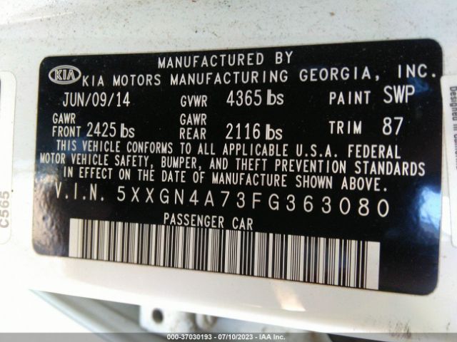 5XXGN4A73FG363080 KIA OPTIMA EX