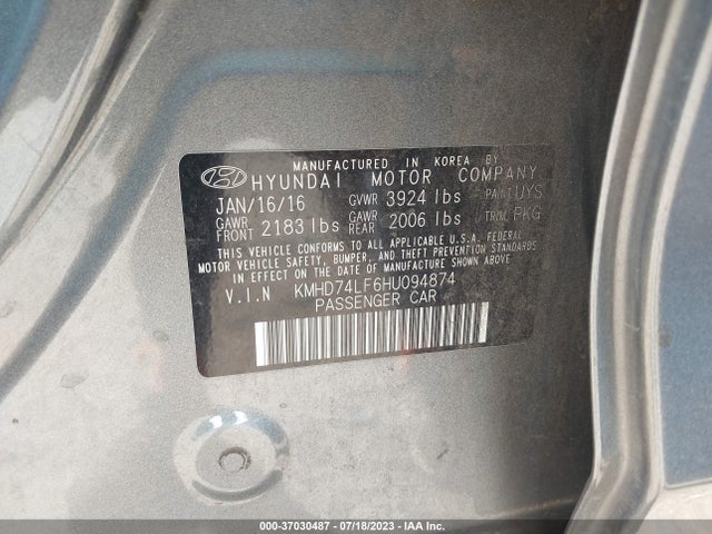 Hyundai ELANTRA SE 2017 KMHD74LF6HU094874 Image 15