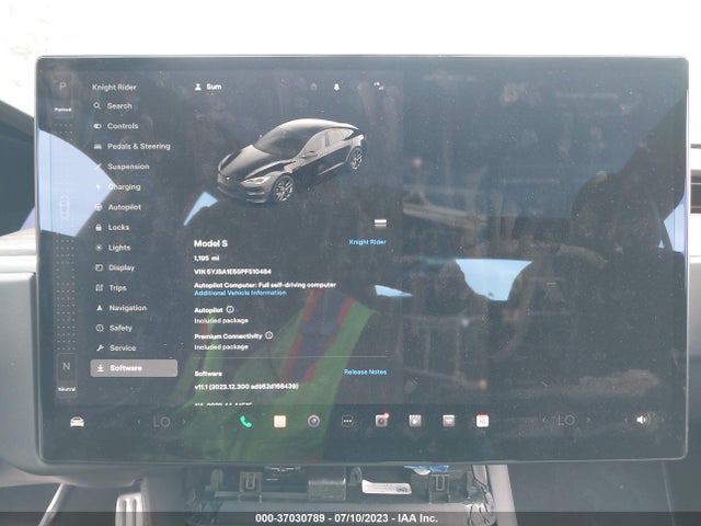 2023 Tesla Model S, VIN: 5YJSA1E55PF510484