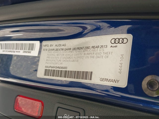 WAUFNAF43HN046493 Audi A4 Prestige
