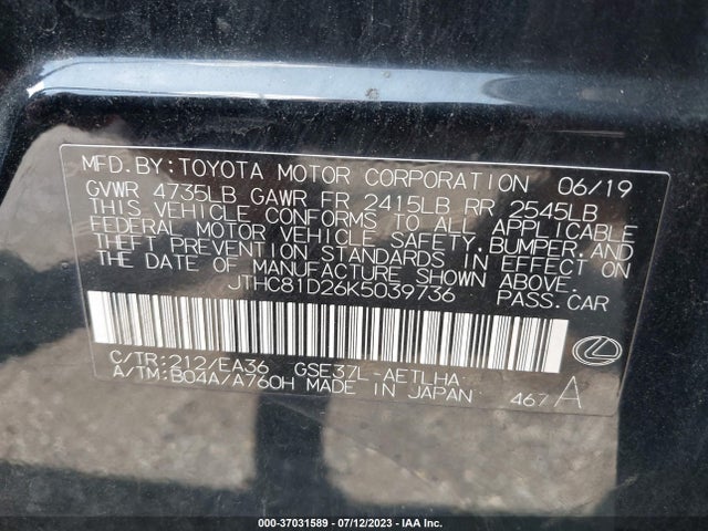 JTHC81D26K5039736 Lexus Is Is 300