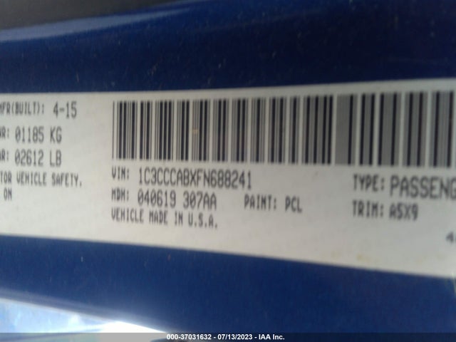 1C3CCCABXFN688241 Chrysler 200 Limited