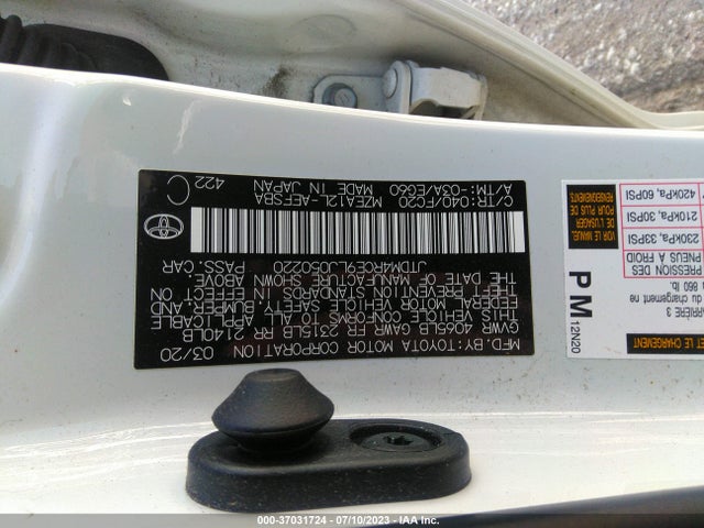 Toyota Corolla Se  6mt 2020 JTDM4RCE9LJ050220 Image 9
