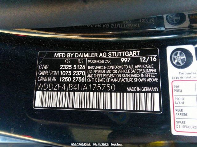 WDDZF4JB4HA175750 Mercedes-Benz E-class E 300