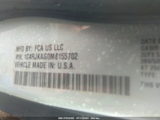 1C4RJKAG0M8155702 Jeep Grand Cherokee L Altitude