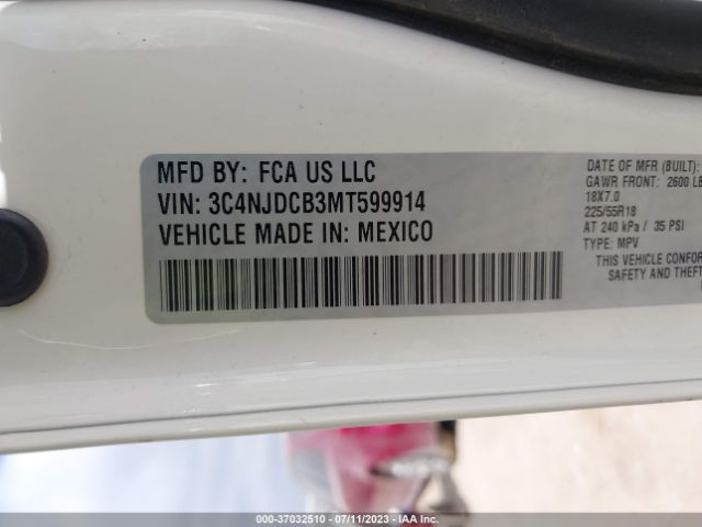 3C4NJDCB3MT599914 Jeep Compass Limited