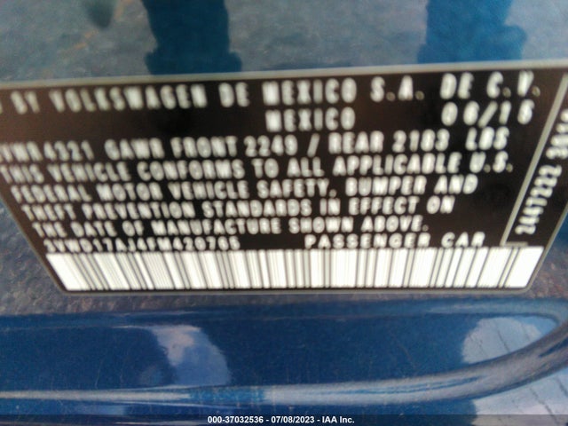3VWD17AJ4FM420765 Volkswagen Jetta Sedan 1.8t Se