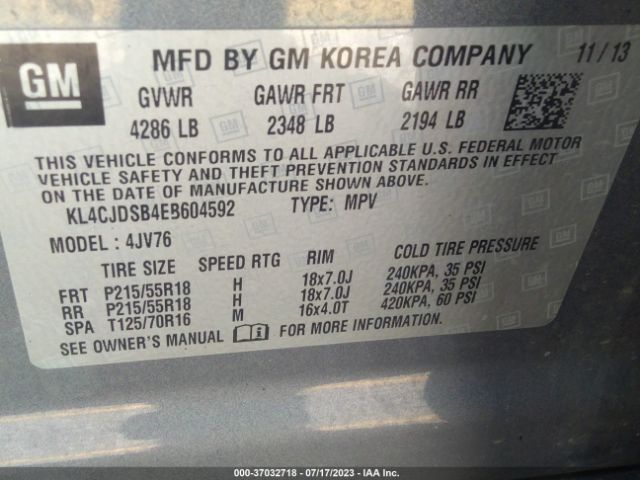 KL4CJDSB4EB604592 Buick Encore Premium
