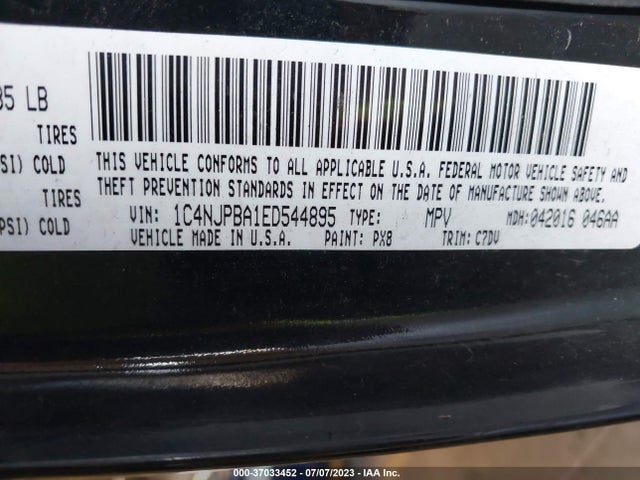 1C4NJPBA1ED544895 Jeep Patriot Sport/altitude