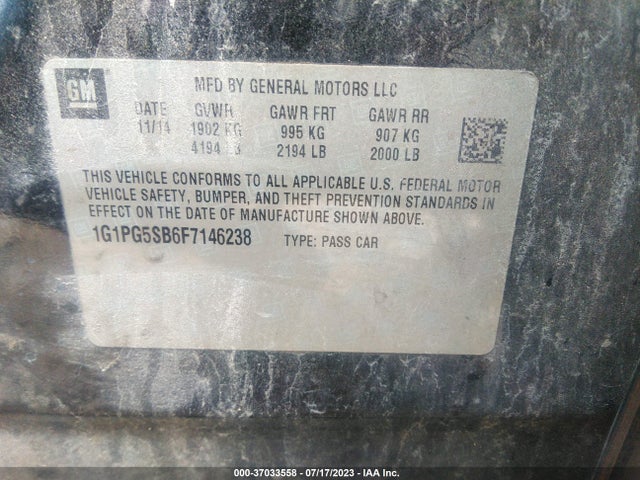 Chevrolet CRUZE LTZ 2015 1G1PG5SB6F7146238 Image 10