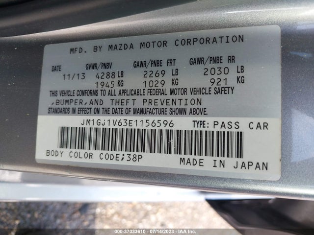 Mazda MAZDA6 2014 JM1GJ1V63E1156596 Image 15