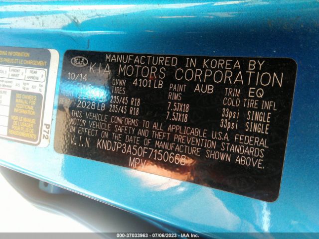 KNDJP3A50F7150668 KIA SOUL +