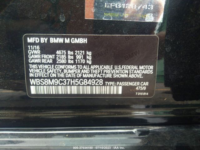 WBS8M9C37H5G84928 BMW M3