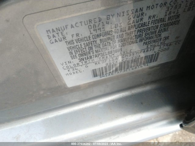 Nissan SENTRA S 2014 3N1AB7AP3EL681691 Image 10