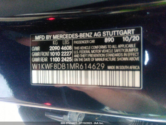 Mercedes-Benz C-class C 300 2021 W1KWF8DB1MR614629 Image 9