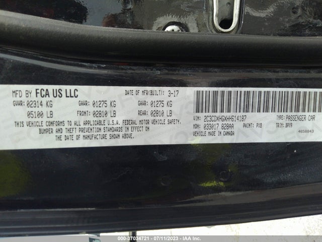 Dodge Charger Sxt 2017 2C3CDXHGXHH614187 Image 9