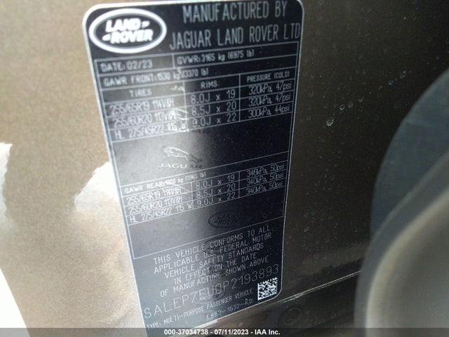 2023 Land Rover Defender, VIN: SALEP7EU0P2193893