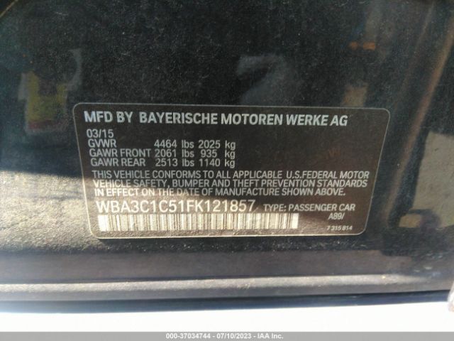 WBA3C1C51FK121857 BMW 3 Series 328i