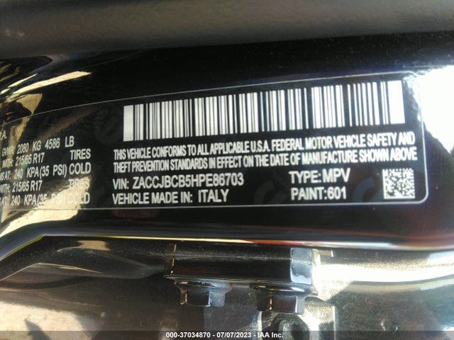 ZACCJBCB5HPE86703 Jeep Renegade Trailhawk