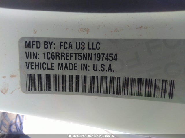 1C6RREFT5NN197454 RAM 1500 Lone Star