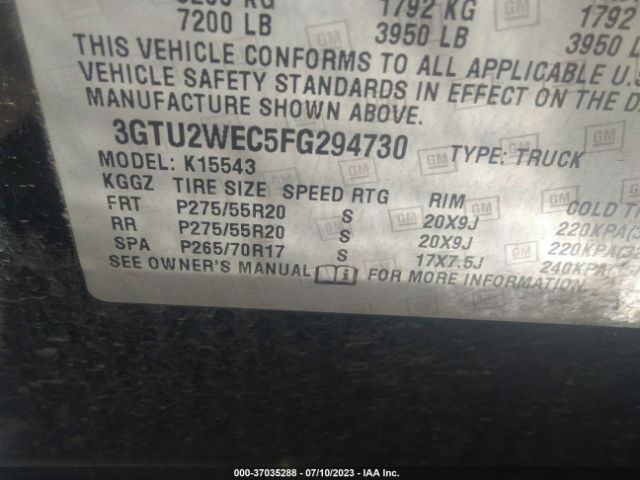 3GTU2WEC5FG294730 GMC Sierra 1500 Denali
