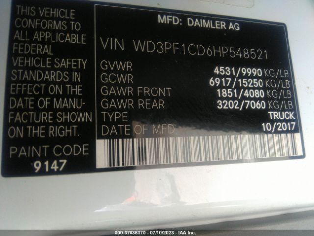 WD3PF1CD6HP548521 Mercedes-Benz SPRINTER CARGO VAN