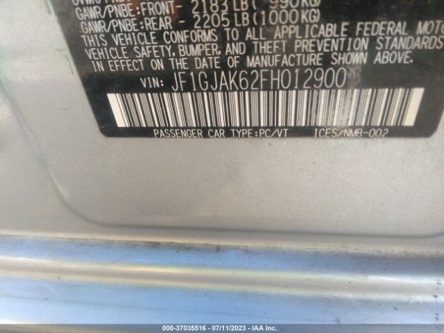 JF1GJAK62FH012900 Subaru Impreza Sedan Premium