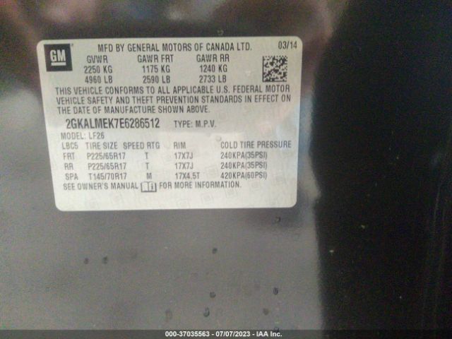 2GKALMEK7E6286512 GMC Terrain Sle