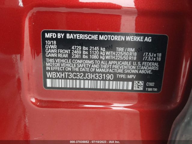 WBXHT3C32J3H33190 BMW X1 Xdrive28i