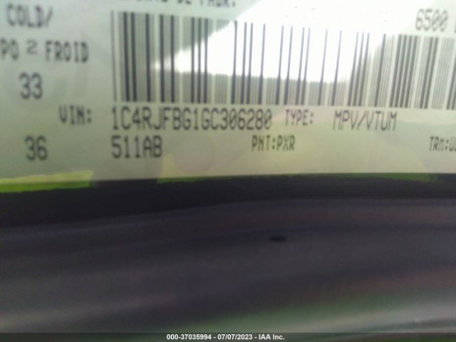 1C4RJFBG1GC306280 Jeep Grand Cherokee Limited